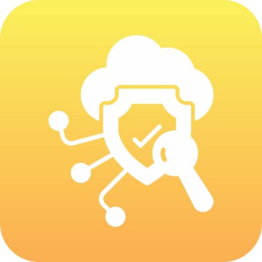 bulut güvenlik vektör simgesi