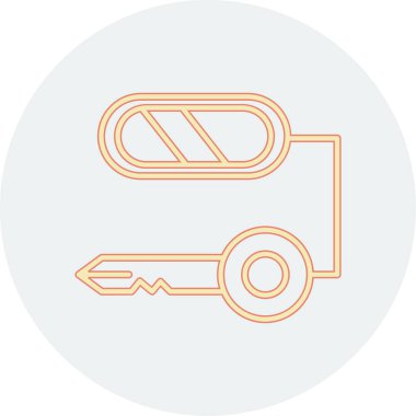 anahtar vektör simgesi satırı