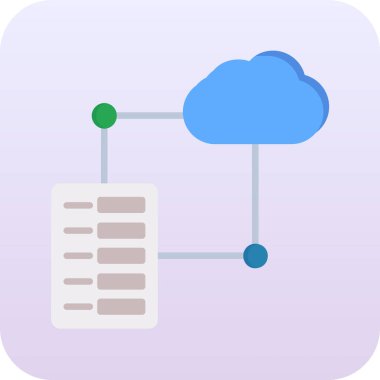 bulut depolama düz vektör çizimi