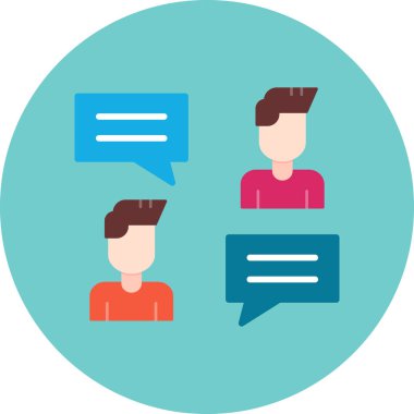 Konuş. Web simgesi basit illüstrasyon