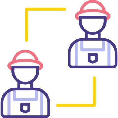 İnşaat işçisi simgesinin vektör illüstrasyonu