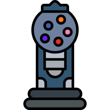 video kontrol simgesi, vektör illüstrasyonu