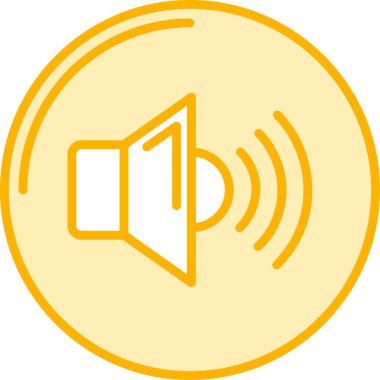 Ses. Web simgesi basit illüstrasyon