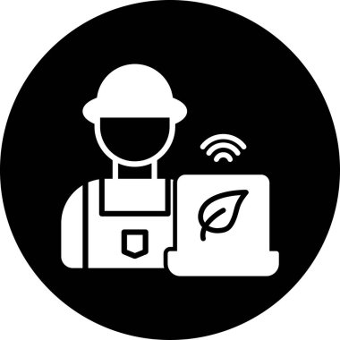 Seo ve teknoloji simgesinin vektör illüstrasyonu