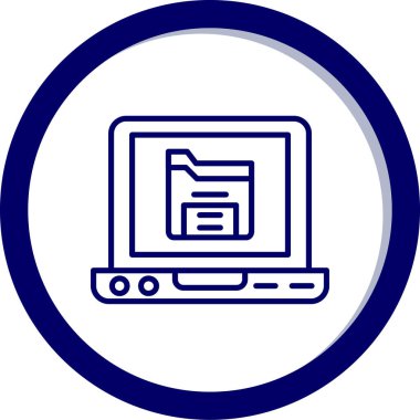 Modern dizüstü bilgisayar simgesinin vektör illüstrasyonu