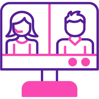 Video konferansı. Basit resimleme