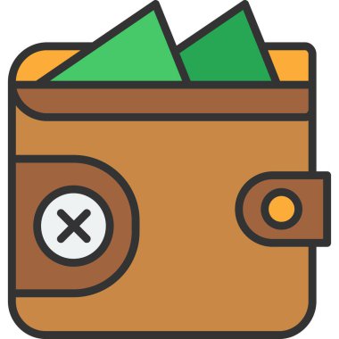 Cüzdan web simgesi, basit illüstrasyon