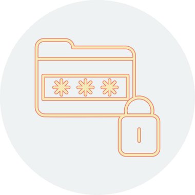 Kilit. Web simgesi basit illüstrasyon