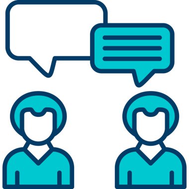 Konuş. Web simgesi basit illüstrasyon