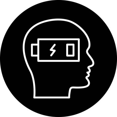 Beyin. Web simgesi basit illüstrasyon