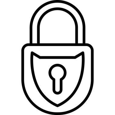 Asma kilit simgesinin vektör illüstrasyonu