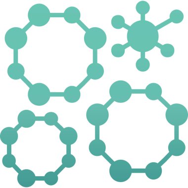 Molekül simgesi, anahat stili