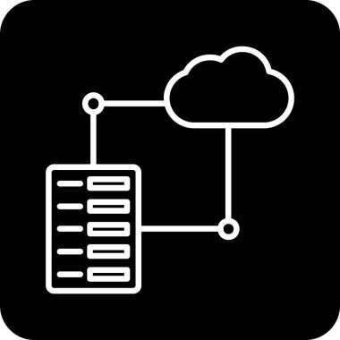 bulut sunucu vektör simgesi