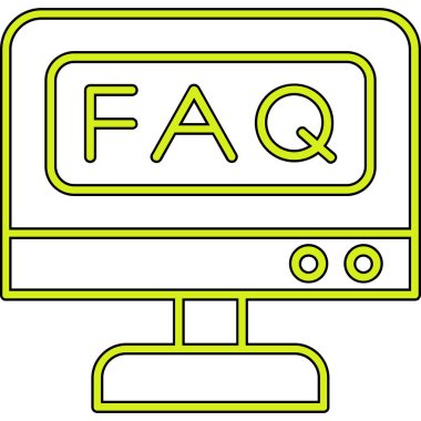 Faq simgesi. Web için faq vektör simgelerinin özet çizimi