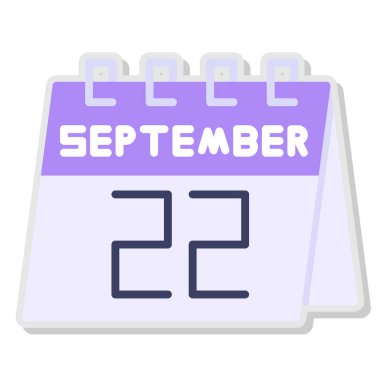 Beyaz arkaplandaki takvimin çizimi