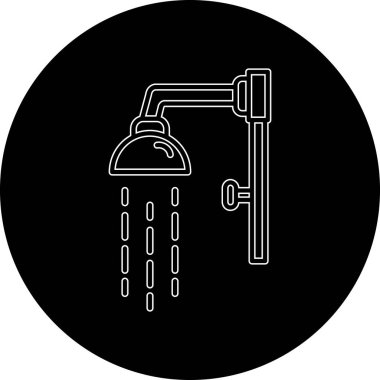 Moda tarzında izole edilmiş duş simgesi