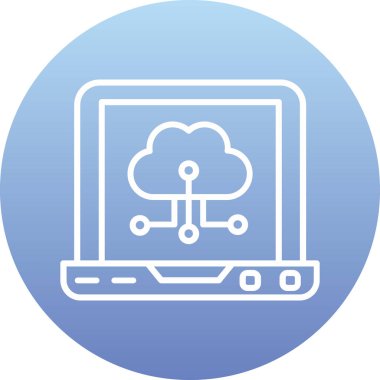 Bulut. Web simgesi basit illüstrasyon