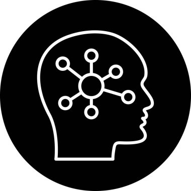 Beyin. Web simgesi basit illüstrasyon