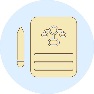 Bir belge simgesinin vektör illüstrasyonu