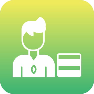 Modern kartvizit simgesinin vektör illüstrasyonu