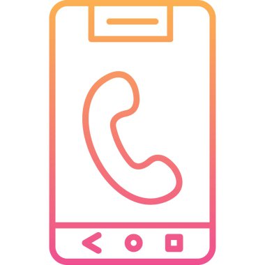 Cep telefonu. Web simgesi basit illüstrasyon