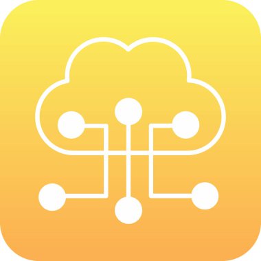 vektör bulut teknolojisi simgesi