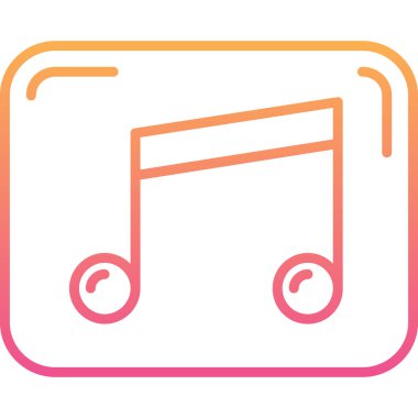 Vektör müzik simgesi illüstrasyonu