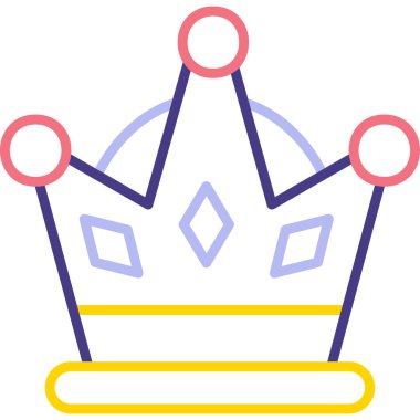 Taç simgesi, vektör illüstrasyonu