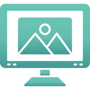 vektör lcd simgesi illüstrasyonu