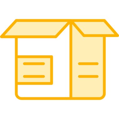 kargoda kutu teslimatı simgesi - taslak - dağıtım - lojistik kategorisinde