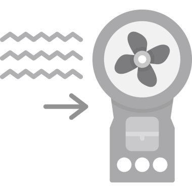 Fan düz vektör simgesi