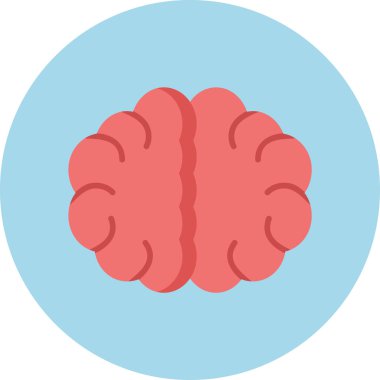 Beyin. Web simgesi basit illüstrasyon