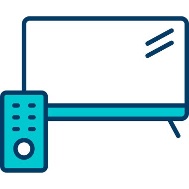 Televizyon. Web simgesi basit illüstrasyon