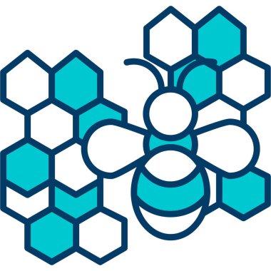 bal peteği ikonu vektör illüstrasyonu