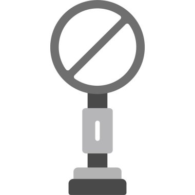 Otopark simgesi yok, ana hatlı vektör çizimi