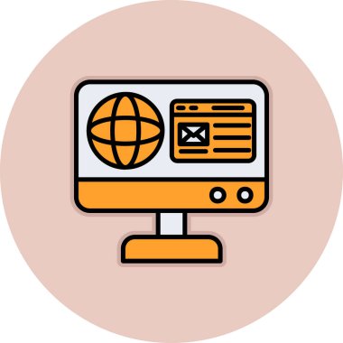 Web tarayıcı simgesi vektör illüstrasyonu