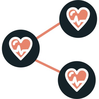 kalp vektör illüstrasyonu basit