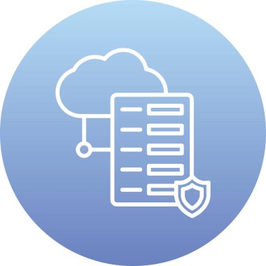 Modern bulut simgesinin vektör illüstrasyonu