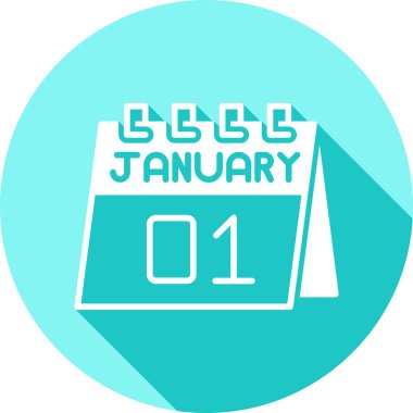 6 Ocak tarih simgesi - tek biçim takvim simgesi