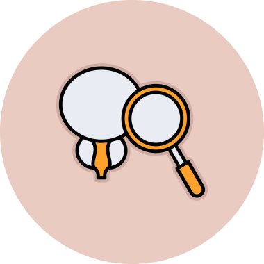 Arama vektörü illüstrasyonunun sembolü olan büyüteç