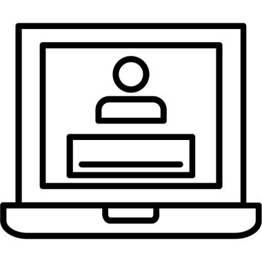 dizüstü bilgisayar web simgesi, vektör illüstrasyonu