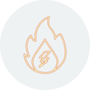 alev simgesi, ince çizgi vektör illüstrasyonu, doğrusal pictogram işareti, ana çizgi sembolü, beyaz arkaplanda düzenlenebilir inme ile