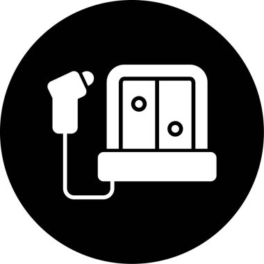 elektrik ısıtıcı simgesi vektör illüstrasyonu