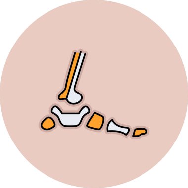 Çizgi film kemik simgesinin vektör çizimi