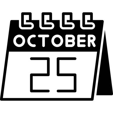 Takvim Eylül Glyph simgesi.