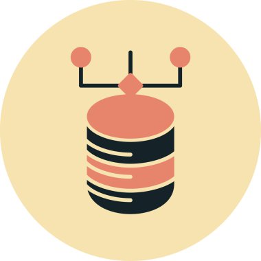 veri merkezi düz vektör simgesi