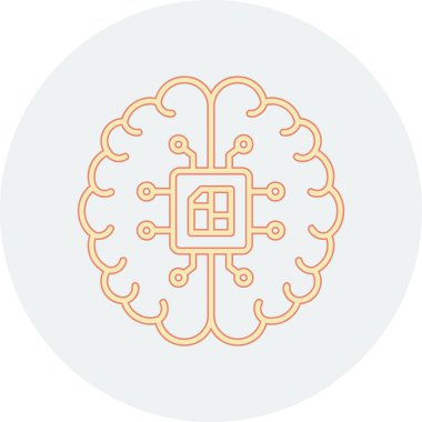 Beyin. Web simgesi basit tasarım