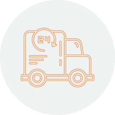 Teslimat. Web simgesi basit illüstrasyon