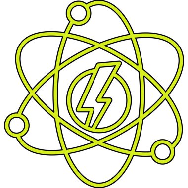 atom simgesi vektör illüstrasyonu