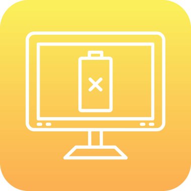 Soyut arkaplanda pil simgesi izole edildi